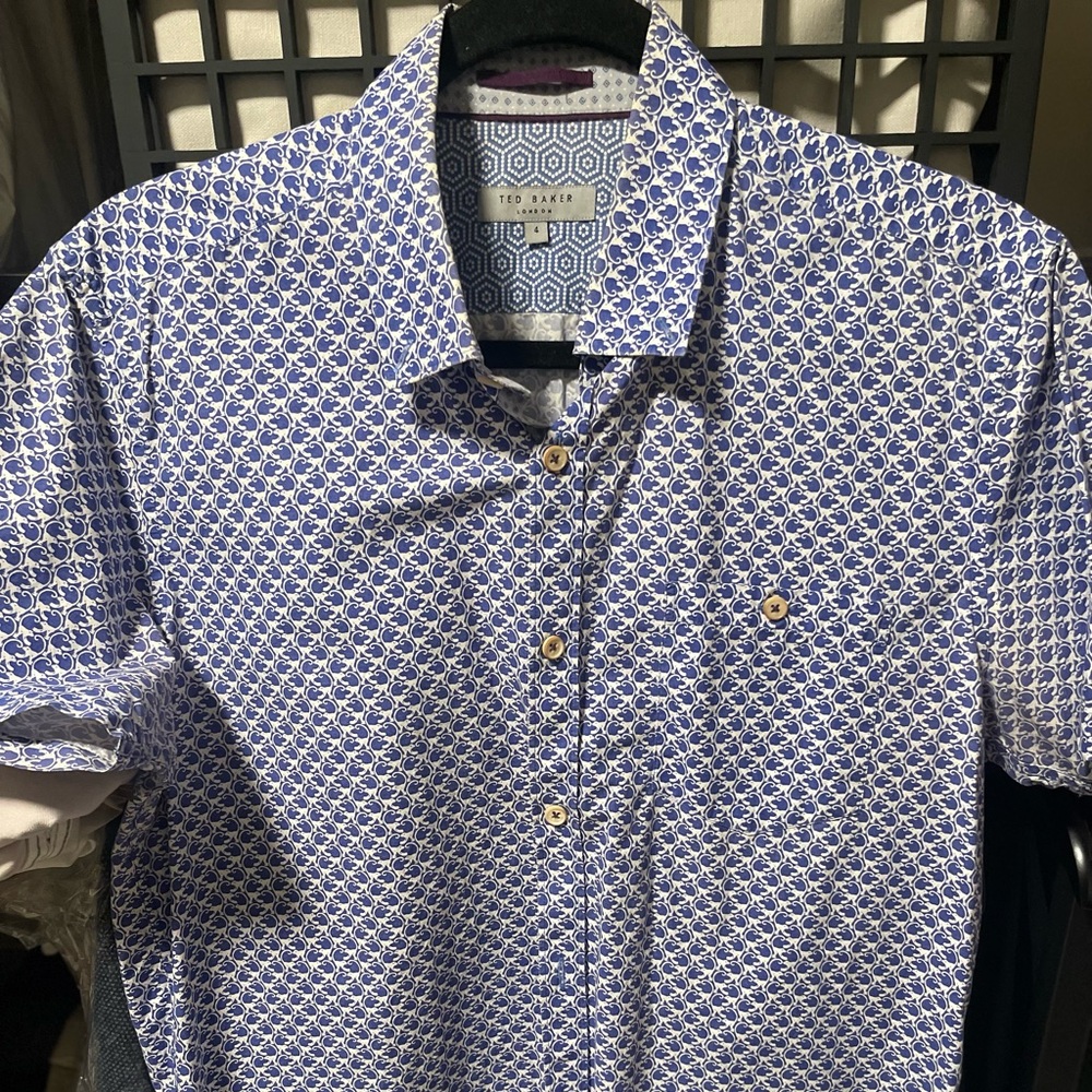 Short Sleeve Cotton Print Shirt